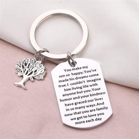 img 2 attached to 👰 BEKECH Daughter-in-Law Keychain - Welcome to Our Family, Wedding Gift for Daughter-in-Law