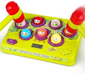 img 4 attached to 🔨 BAODLON Interactive Pound a Mole Game: Light-Up Musical Pounding Toy for Toddlers - Early Developmental Fun Gift for Ages 2-5 Years Old - Includes 2 Soft Hammers