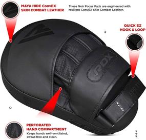 img 3 attached to 🥊 Enhance Your Training with RDX Boxing Pads Focus Mitts: Curved Hand Pad for MMA, Martial Arts, Muay Thai