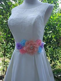 img 2 attached to 🌸 Romantic Flowers Maternity Sash: Exquisite Wedding Sashes for Mothers-to-Be (BB5)