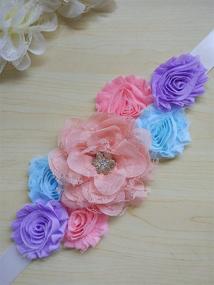 img 3 attached to 🌸 Romantic Flowers Maternity Sash: Exquisite Wedding Sashes for Mothers-to-Be (BB5)