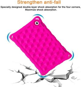 img 2 attached to 🔷 Kids Tablet Case 8in, OQDDQO Lightweight Shockproof Anti-Slip Protective Cover for 8 inch Tablet (Pink)