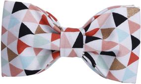 img 1 attached to Soft and Comfy Bowtie Pet Collar for Dogs and Cats - Adjustable Pure Cotton Collars in 6 Sizes and 5 Patterns - Ideal Pet Gift