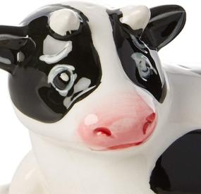 img 1 attached to 🐄 Boston Warehouse Udderly Cow Print Butter Dish, Single Unit (Pack of 1)