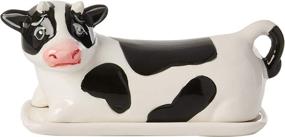 img 3 attached to 🐄 Boston Warehouse Udderly Cow Print Butter Dish, Single Unit (Pack of 1)