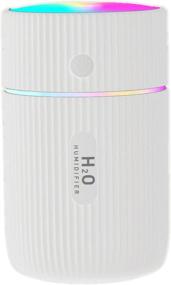 img 4 attached to 🌈 Marquee Colorful Humidifier 220ml - Miniature Atomizer for Cars, Bedrooms, and Living Rooms - Works up to 10 Hours - Silent Operation - Timed Off - Various Gradient Lights - White