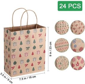 img 2 attached to Cabilock 24pcs Christmas Kraft Bags: Festive Xmas Gift Bags for Storage and Banquet