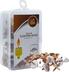 img 4 attached to 🕯️ Ner Mitzvah 50 Pre-Assembled Round Floating Wicks - Cotton Wicks with Cork Disc Holders for Oil Cups