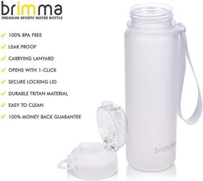 img 3 attached to 🚰 Brimma Premium Sports Water Bottle: Leak Proof Flip Top Lid for Gym, Yoga, Running, Outdoors, Cycling, and Camping