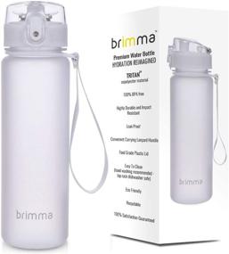 img 4 attached to 🚰 Brimma Premium Sports Water Bottle: Leak Proof Flip Top Lid for Gym, Yoga, Running, Outdoors, Cycling, and Camping