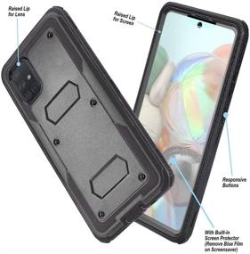 img 3 attached to 📱 Samsung Galaxy A32 5G Holster Case with Swivel Belt Clip, Full Body Protection & Shockproof Kickstand – Outdoor Sports Heavy Duty Cover with Built-in Screen Protector (Samsung A32 5G)