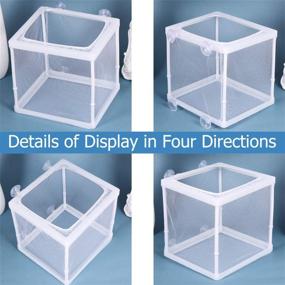 img 1 attached to 🐠 POPETPOP Aquarium Breeder Box - Optimal Nylon Mesh Fish Fry Hatchery & Breeding Box with Floating Isolation Net for Effective Fish Breeding and Separation