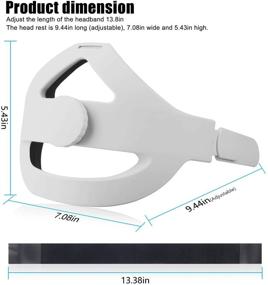 img 3 attached to 💆 MASiKEN VR Oculus Quest 2 Head Strap: Enhanced Comfort Headband with Foam Pad and Adjustable Support (White, Large)"