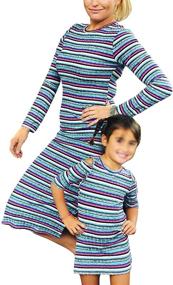 img 4 attached to Mumetaz Family Matching Sleeve 👗 Girls' Clothing and Dresses - Enhanced SEO