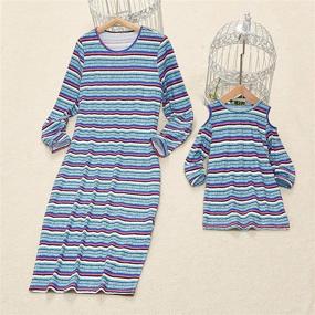 img 3 attached to Mumetaz Family Matching Sleeve 👗 Girls' Clothing and Dresses - Enhanced SEO