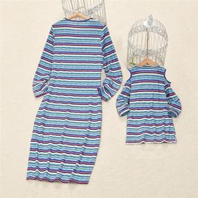 img 2 attached to Mumetaz Family Matching Sleeve 👗 Girls' Clothing and Dresses - Enhanced SEO