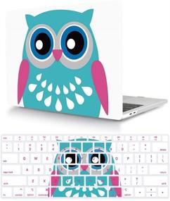 img 4 attached to HRH 2 In 1 Cute Owl Laptop Body Shell Protective Hard Case And Silicone Keyboard Cover For MacBook Newest Air 13&#34