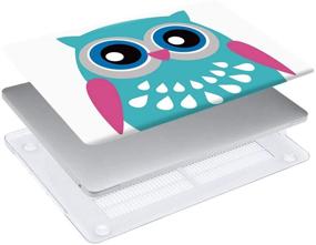 img 1 attached to HRH 2 In 1 Cute Owl Laptop Body Shell Protective Hard Case And Silicone Keyboard Cover For MacBook Newest Air 13&#34