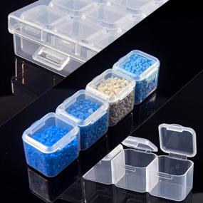 img 2 attached to 🔹 Organize and Personalize your 5D Diamond Painting with 3 Pack 56 Grids Storage Container and 400pcs Label Stickers – Perfect for Bead, Sewing, and Nail Diamonds!