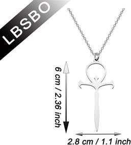 img 3 attached to 🧛 Stainless Steel Vampire Ankh Pendant Necklace – LBSBO Vampire Cross Symbol Jewelry
