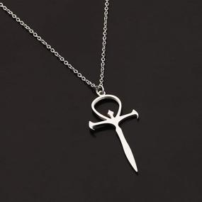 img 1 attached to 🧛 Stainless Steel Vampire Ankh Pendant Necklace – LBSBO Vampire Cross Symbol Jewelry