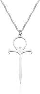 🧛 stainless steel vampire ankh pendant necklace – lbsbo vampire cross symbol jewelry logo