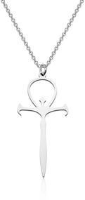img 4 attached to 🧛 Stainless Steel Vampire Ankh Pendant Necklace – LBSBO Vampire Cross Symbol Jewelry