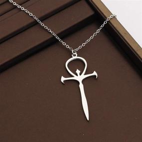 img 2 attached to 🧛 Stainless Steel Vampire Ankh Pendant Necklace – LBSBO Vampire Cross Symbol Jewelry
