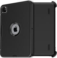 📱 aicase ipad pro 11 2020 & 2018 case - rugged heavy duty shockproof triple layer defense for apple pro 11" 2nd gen 2020 & 1st gen 2018 (black) logo