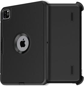 img 4 attached to 📱 AICase iPad Pro 11 2020 & 2018 Case - Rugged Heavy Duty Shockproof Triple Layer Defense for Apple Pro 11" 2nd Gen 2020 & 1st Gen 2018 (Black)