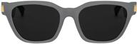 🕶️ flows: polarized bluetooth audio sunglasses with open-ear speakers - high sound quality, long battery life, uva & uvb protection - bruno style (slate gray) logo