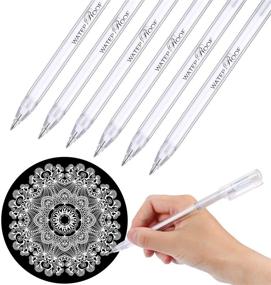 img 4 attached to 🖊️ Blulu 6-Piece White Pen Set for Artists: Fine Tip Gold, Silver, and White Gel Pens for Dark Paper Highlight Drawing and Sketching