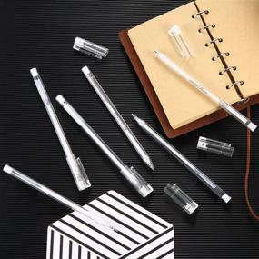 img 3 attached to 🖊️ Blulu 6-Piece White Pen Set for Artists: Fine Tip Gold, Silver, and White Gel Pens for Dark Paper Highlight Drawing and Sketching