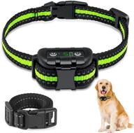 rechargeable bark collar with beep, vibration, and no harm shock for effective dog barking control - 5 adjustable sensitivity and intensity levels for small, medium, large dogs logo