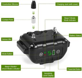 img 2 attached to Rechargeable Bark Collar with Beep, Vibration, and No Harm Shock for Effective Dog Barking Control - 5 Adjustable Sensitivity and Intensity Levels for Small, Medium, Large Dogs