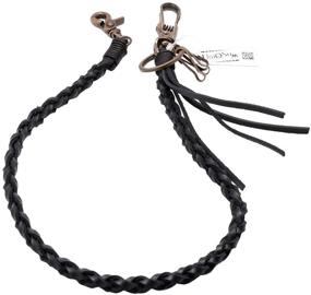 img 3 attached to Genuine Leather Braided Trigger Men's Accessories by Uniqsum