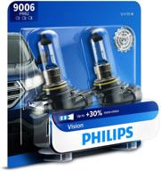 enhance your vision on the road with philips 9006 🚗 vision upgrade headlight bulb - get 30% more visibility with 2 pack logo