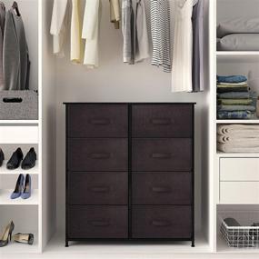 img 3 attached to 🗄️ YITAHOME Storage Tower with 8 Drawers - Large Capacity Fabric Dresser for Bedroom, Living Room & Closets - Sturdy Steel Frame & Easy Pull Fabric Bins (Brown)