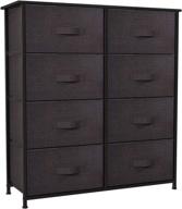 🗄️ yitahome storage tower with 8 drawers - large capacity fabric dresser for bedroom, living room & closets - sturdy steel frame & easy pull fabric bins (brown) logo