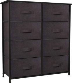 img 4 attached to 🗄️ YITAHOME Storage Tower with 8 Drawers - Large Capacity Fabric Dresser for Bedroom, Living Room & Closets - Sturdy Steel Frame & Easy Pull Fabric Bins (Brown)