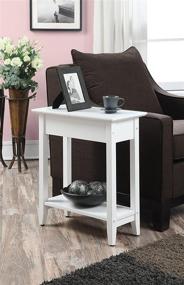 img 2 attached to 🏷️ Convenience Concepts American Heritage Flip Top End Table, White: Enhancing Your Space with Style and Convenience