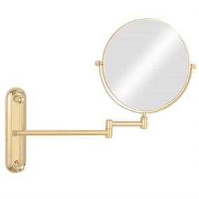 img 4 attached to 🔎 GURUN 8-inch Double Sided Round Wall Mount Mirror with 7X Magnification - Gold Finish Makeup Mirrors for a Stunning Look