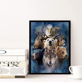 img 1 attached to Craft Home Wall Decor DIY 5D Diamond Painting Kit - Deer Bear Wolf Embroidery Rhinestone Cross Stitch Arts - 30 x 40 cm / 11.87 x 15.75 inches