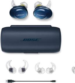 img 1 attached to Bose SoundSport Free: Беспроводные наушники для тренировок и спорта Midnight Blue/Citron.
