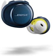 bose soundsport free: midnight blue/citron wireless earbuds for workouts and sports logo