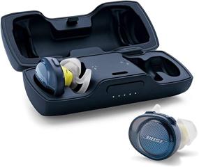 img 2 attached to Bose SoundSport Free: Беспроводные наушники для тренировок и спорта Midnight Blue/Citron.