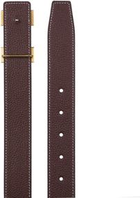 img 1 attached to Handcrafted Brown Full Grain Leather Belt: Elevate Your Women's Accessories Collection