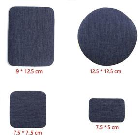 img 2 attached to 👖 Ruiwaer 20pcs Denim Patches: Iron-On Mending Solution & Sewing Kit for Jean Clothing. Perfect for Jean Pants and Apparel Repair!