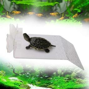 img 4 attached to 🐢 HelloPet Large Turtle Basking Platform: Resting Terrace for Tortoises with Suction Cups - Ideal Fish Tank Aquarium Habitat Platform