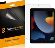 📱 3-pack supershieldz apple new ipad 10.2 inch (9th/8th/7th gen, 2021/2020/2019) screen protector - high definition clear pet shield logo